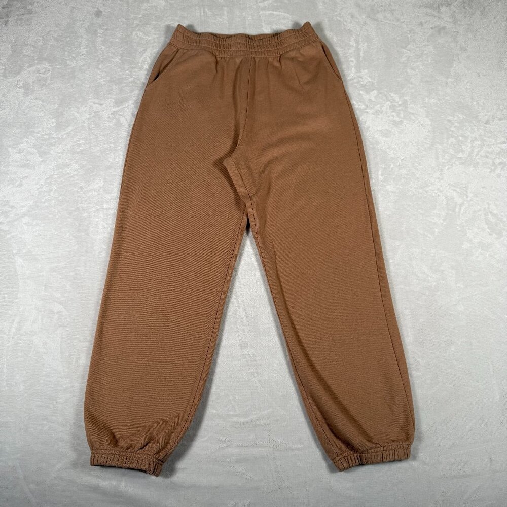 American Eagle Jogger Women Size S Mustard Sweatpants Pockets Cotton Blend GUC